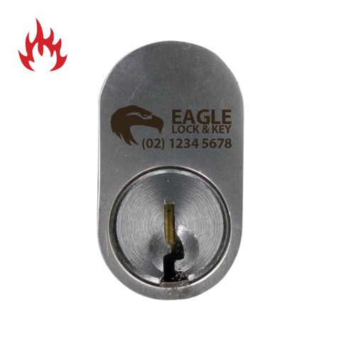 OVAL (570) CYL. (BOX OF 10) *Satin Chrome* - Laser Engraved