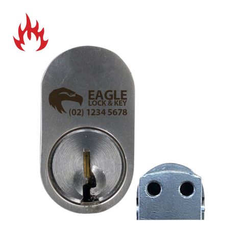 OVAL (570) CYL. M4 Thread (BOX OF 10) *Satin Chrome* - Laser Engraved