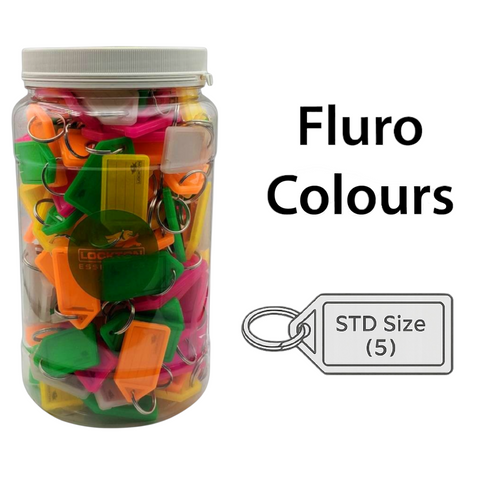 'Jar' KEY TAGS - FLURO Colours - 175 Tags