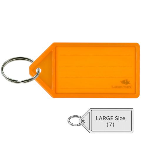 *Large* KEY TAGS (FLURO) *Orange Clown-Fish* - Pkt of 20