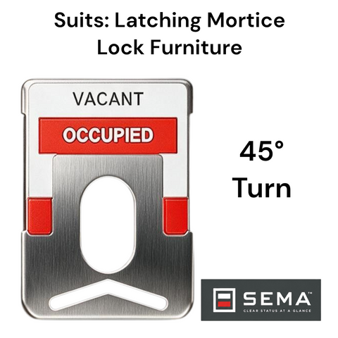 SEMA&trade; Replacement DISPLAY PANEL KIT (45&deg;) - *VACANT / OCCUPIED* - Suits Latching 60mm ML