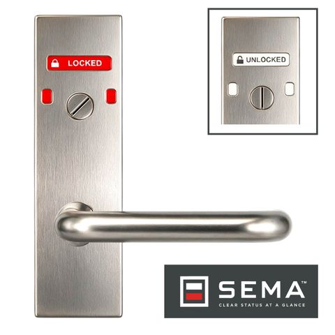 'SEMA&trade;' Wide (SQ END) External *Locked/Unlocked Ind.* Emerg. Turn & Lever