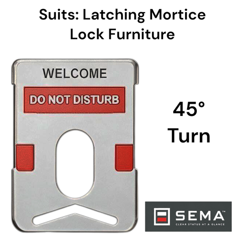 SEMA&trade; Replacement DISPLAY PANEL KIT (45&deg;) - *WELCOME / DO NOT DISTURB* - Suits Latching 60mm ML
