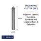 Optional ENGRAVING CUTTER (88 deg. tip) -  Suits LK ORIGEN KEY MACHINE