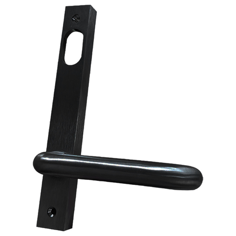 Narrow Stile -  Sq. End - INT PLATE - CYL HOLE & LEVER - *Matte BLACK*