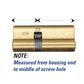 Offset EURO CYLINDER (55/45mm) *Brass*