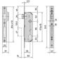 Euro Cyl. MORTICE LOCK (35mm B/Set) -  Single-Throw