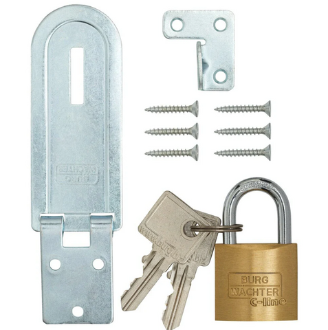 Hasp & Staple + Padlock SET - CARDED