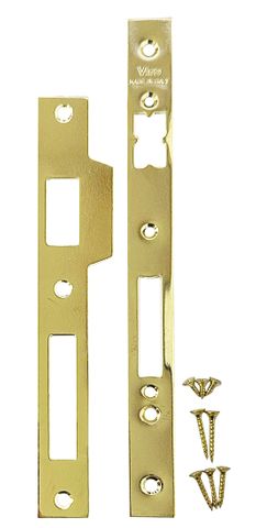 Repl. FACE PLATE (35-70mm B/Set) - Suits VIRO Euro Mortice Locks (Brass Plated)