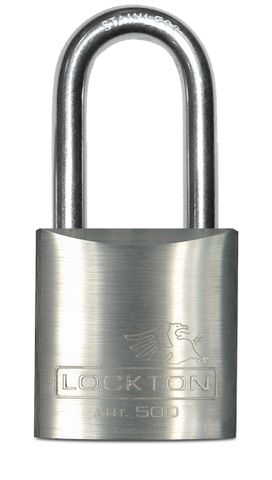 500 Series (LS) 50mm (KA) PADLOCK - 50mm S/STEEL LONG SHKL.