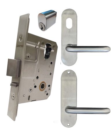 60mm Mortice Lock RND-KIT1 (CLASSROOM) - Inc. Lock, RND END Furniture & Cyl.