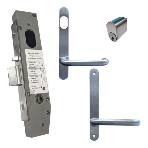 23mm Mortice Lock RND-KIT1 (CLASSROOM) - Inc. Lock, RND END Furniture & Cylinder