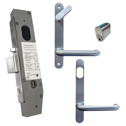 23mm Mortice Lock RND-KIT5 (DISABILITY) - Inc. Lock, RND END Furniture & Cylinder