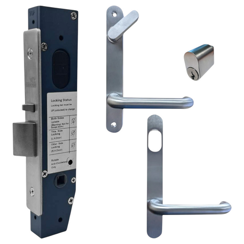 23mm Mortice Lock RND-KIT5 (DISABILITY) - Inc. Lock, RND END Furniture & Cylinder