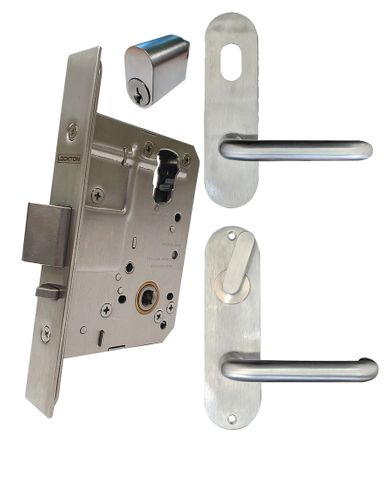 60mm Mortice Lock RND-KIT5 (DISABILITY) - Inc. Lock, RND END Furniture & Cylinder