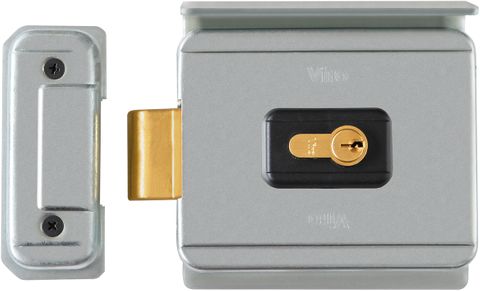 'V90' Electric GATE LOCK (Universal Handing) 70mm B/set - Horizontal - Latching Deadbolt *Galvanised Steel*