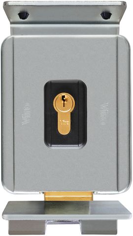 'V90' Electric GATE LOCK (Universal Handing) 70mm B/set - Vertical - Latching Deadbolt *Galvanised Steel*