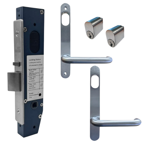 23mm Mortice Lock RND-KIT4 (DOUBLE CYL.) - Inc. Lock, RND END Furniture & Cylinders
