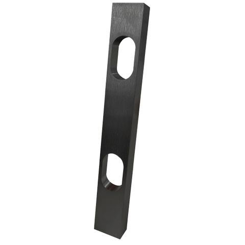 Narrow Stile -  Sq. End - EXT PLATE -DUAL ENTRY - *Matte BLACK*