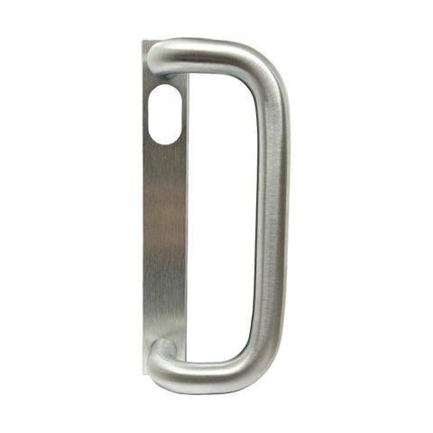 Narrow Stile -  Sq. End - EXT PLATE - OFFSET D HANDLE & CYL HOLE *Kit*