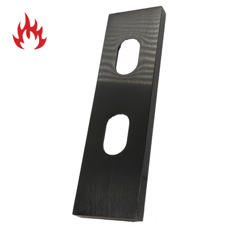 'Square End' - EXT PLATE - DUAL ENTRY - *Matte BLACK*
