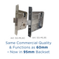 95mm Backset MORTICE LOCK