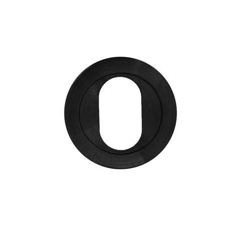 Round (50mm Dia.) - Cylinder Escutcheon *BLACK*