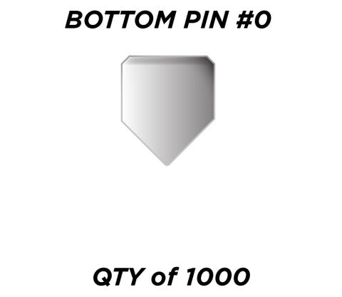BOTTOM PIN #0 *SILVER* (0.150") - QTY of 1000