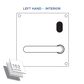 '162 SERIES' SQ. INTERNAL PLATE - CYL HOLE & LEVER - RIGHT