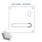 '162 SERIES' SQ. INTERNAL PLATE - SNIB & LEVER - RIGHT