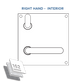 '162 SERIES' SQ. INTERNAL PLATE - DA TURN SNIB & LEVER - LEFT