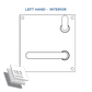 '162 SERIES' SQ. INTERNAL PLATE - DA TURN SNIB & LEVER - RIGHT