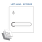 '162 SERIES' SQ. EXTERNAL PLATE - EMERGENCY TURN, INDICATOR & LEVER - LEFT