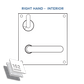 '162 SERIES' SQ. INTERNAL PLATE INDICATING DA TURN SNIB & LEVER - LEFT