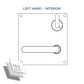 '162 SERIES' SQ. INTERNAL PLATE INDICATING DA TURN SNIB & LEVER - RIGHT