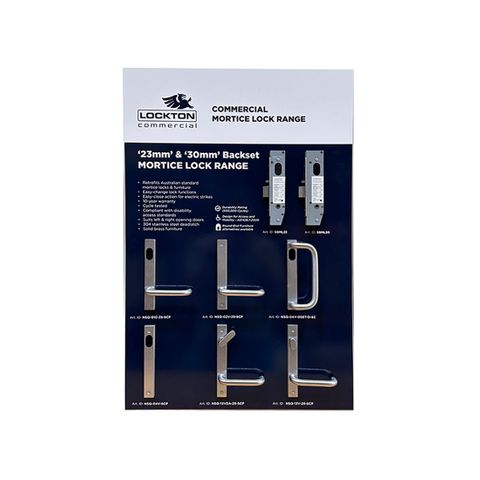 'Commercial' DISPLAY BOARD - ML23/30 (NARROW)  - Graphic Product Info & Related Display Stock