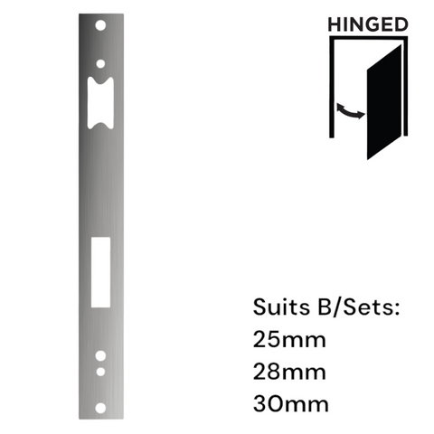 'E-Series' Optional FACE PLATE (260 x 25mm) - Suits *SHORT* Backset (25,28,30mm)