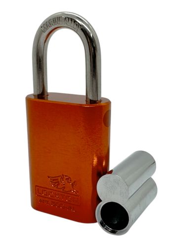 500 Series'  40mm (ALB) PADLOCK 'AL13' *ORANGE* - S/STEEL SHKL.