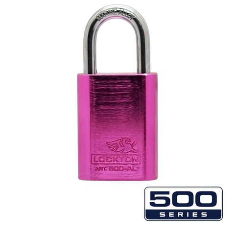 '500-SERIES&trade;'  40mm (KD) PADLOCK *PINK* - S/STEEL SHKL.