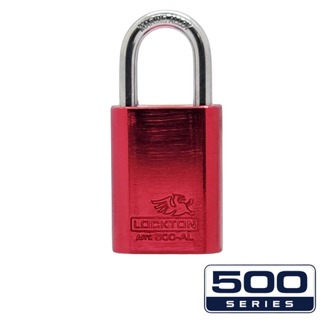 '500-SERIES&trade;'  40mm (KD) PADLOCK *RED* - S/STEEL SHKL.
