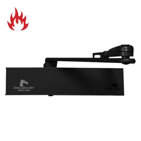 DOOR CLOSER '160 Series' - Rack & Pinion *MATTE BLACK* (QTY OF 6) - Laser Engraved