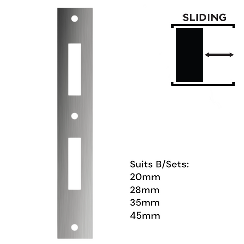 'E-Series' Optional STRIKE PLATE (For Retrofit 29mm Width)  - Suits ELEV36 Sliding