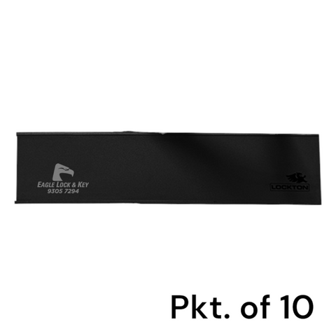 Spare '165/195 Series' FACE PLATE (BOX OF 10) - Laser Engraved*MATTE BLACK*