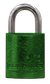 500 Series'  45mm (ALB) PADLOCK 'AL13' *GREEN* - S/STEEL SHKL.