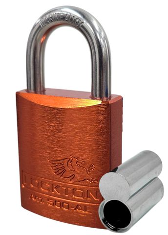 500 Series'  45mm (ALB) PADLOCK 'AL13' *ORANGE* - S/STEEL SHKL.