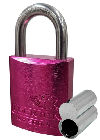 500 Series'  45mm (ALB) PADLOCK 'AL13' *PINK* - S/STEEL SHKL.