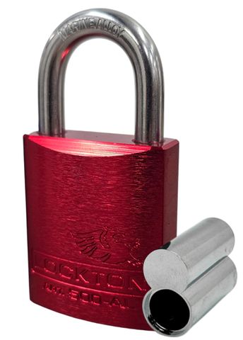 500 Series'  45mm (ALB) PADLOCK 'AL13' *RED* - S/STEEL SHKL.