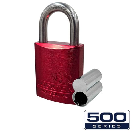 '500-SERIES&trade;'  45mm (ALB) PADLOCK *RED* - S/STEEL SHKL.
