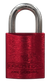 500 Series'  45mm (ALB) PADLOCK 'AL13' *RED* - S/STEEL SHKL.