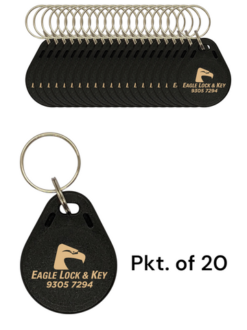 'E-Series' RFID KEYFOB suits Art. ELEV36-## - Laser Engraved (Pkt of 20)